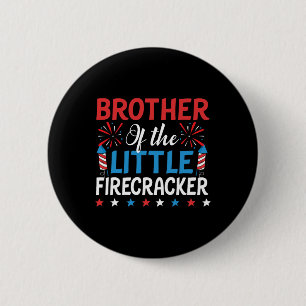 Bruder des kleinen Firecracker Shirts 4. Juli Button