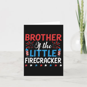 Bruder des kleinen Firecracker Shirts 4. Juli Karte
