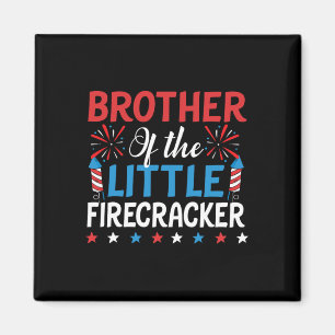 Bruder des kleinen Firecracker Shirts 4. Juli Magnet