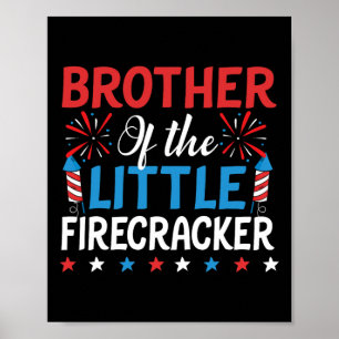 Bruder des kleinen Firecracker Shirts 4. Juli Poster