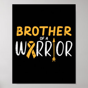 Bruder des Kriegers Krebs im Kindesalter Ribbon Aw Poster