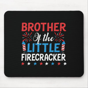 Bruder des Little Firecracker-Shirts 4. Juli Mousepad