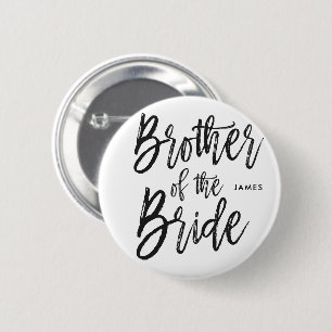 Bruder des Skript-Art-Hochzeits-Party der Braut- Button