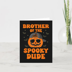 Bruder des unheimlichen Typs Halloween Pumpkin Geb Karte
