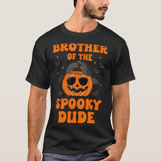 Bruder des unheimlichen Typs Halloween Pumpkin Geb T-Shirt (Vorderseite)