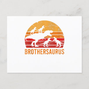Bruder Dinosaurier 5 Kinder Lustig Groß Kleines Ge Postkarte