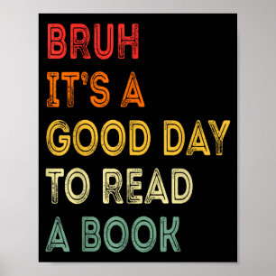 Bruder, ein guter Tag, um ein Buch zu lesen, lusti Poster