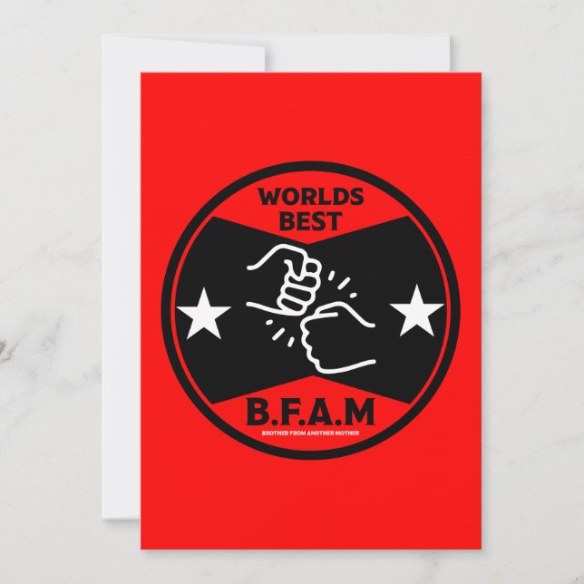 Bruder einer anderen Mutter Feiertagskarte (Vorderseite)