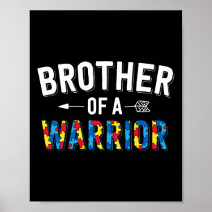 Bruder einer Kriegerfamilie Bro Welt Autismus bewu Poster