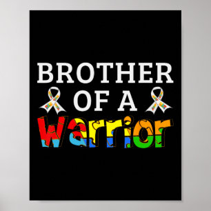 Bruder eines Kriegers Familie Unterstützung Autism Poster