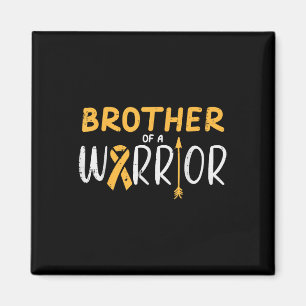 Bruder eines Kriegers Kindheitskrebsband-Bewusstse Magnet