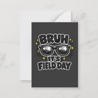 Bruder Es ist Field Day Shirt Lustiges Kinder Schu Mitteilungskarte