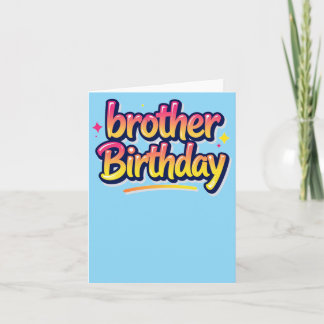 Bruder Geburtstag Buntes Graffiti-Lettering Einladung