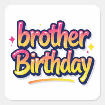 Bruder Geburtstag Buntes Graffiti-Lettering