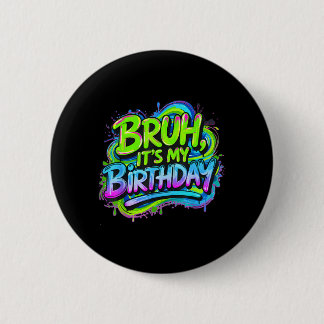 Bruder Geburtstag Lustig Gaming Geburtstag Junge T Button