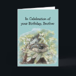 Bruder-Geburtstags-Spaßniedlicher Watercolor-Otter Karte<br><div class="desc">Bruder,  Geburtstags-Spaßniedliches Watercolor-Otter-Kunst-Natur-Tier</div>