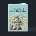 Bruder-Geburtstags-Spaßniedlicher Watercolor-Otter Karte<br><div class="desc">Bruder,  Geburtstags-Spaßniedliches Watercolor-Otter-Kunst-Natur-Tier</div>