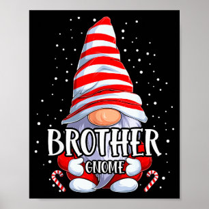 Bruder-Gnom-Weihnachts-Schlafanzug passende Famili Poster