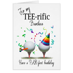 Bruder Golfbälle auf Abschlag Geburtstag