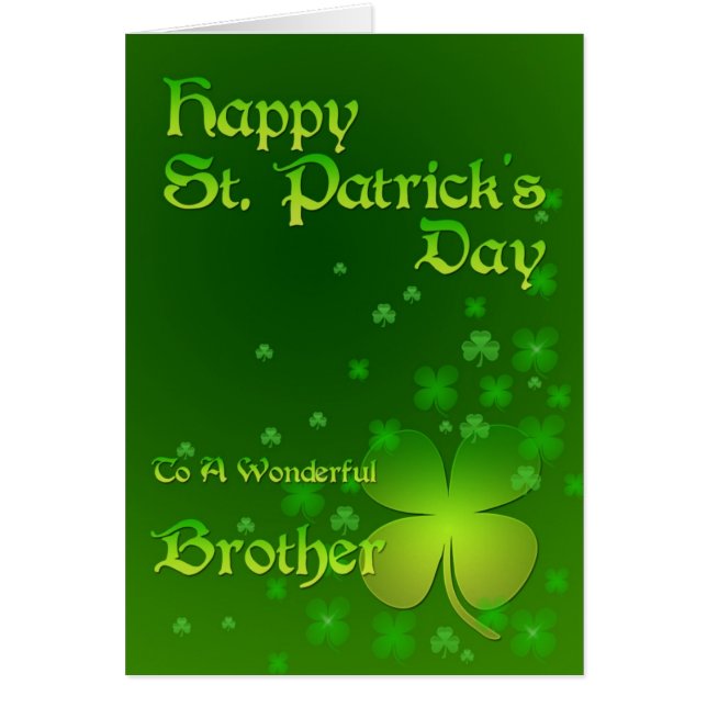 Bruder, Happy St Patrick's Day Card (Vorne)