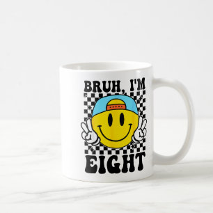 Bruder Ich bin Acht 8 8. Geburtstag Groovy Jungen Kaffeetasse