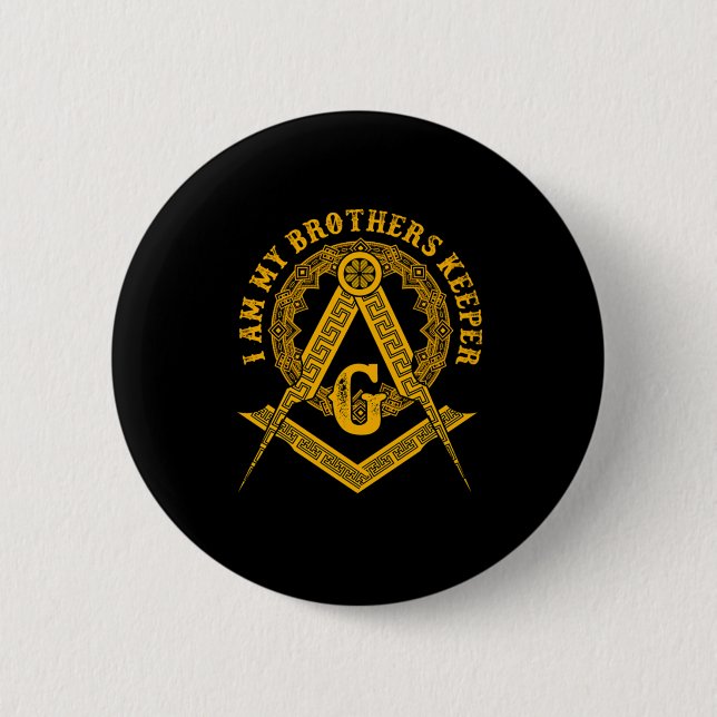 Brüder Keeper Illuminati Symbol Masonic Conspira Button (Vorderseite)