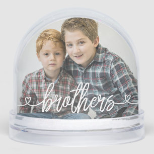Brüder Liebe Hört Personalisiertes Foto Schneekugeln