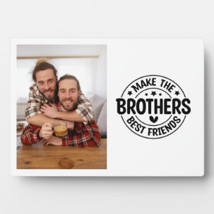 Brüder machen das Foto der besten Freunde Fotoplatte
