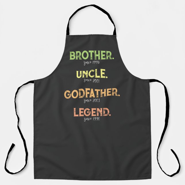 Bruder Onkel Godvater Legende seit Jahr Schürze (Vorderseite)