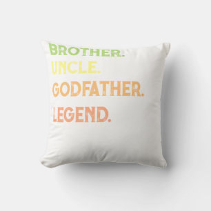 Bruder Onkel Pate Legende Seit Jahr Custom T-Shirt Kissen
