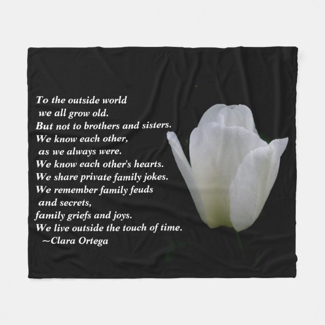 Bruder / Schwester Geburtstag Fleecedecke (Vorderseite (Horizontal))