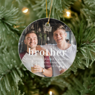 Bruder Sentimentale Foto-Andenken-Weihnachten Keramik Ornament