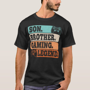 Bruder-Sohn Gaming-Legende Videospieler Retro-Spie T-Shirt