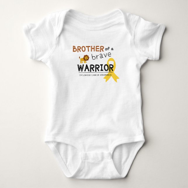 Bruder tapferer Krieger-Löwe Baby Bodysuit Baby Strampler (Vorderseite)