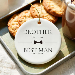 Bruder Trauzeuge Hochzeit Trauzeuge Benutzerdefini Keramik Ornament