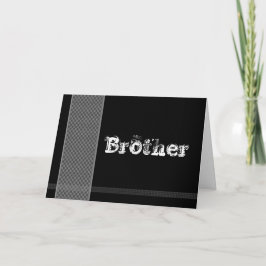 BRUDER - Trauzeuge - Schwarz-und Silber-Karos Einladung