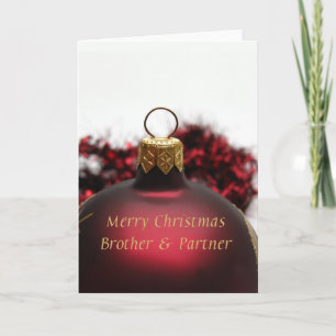 Bruder und Partner Frohe Weihnachtskarte Feiertagskarte