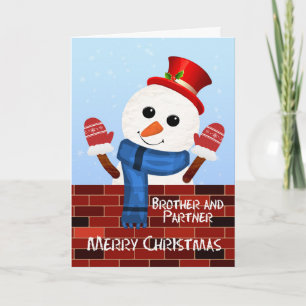 Bruder und sein Partner Weihnachten Snowman