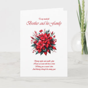 Bruder und seine Familie Weihnachten Poinsettias