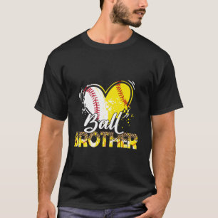 Bruder von beiden Baseball Softball Sport Matching T-Shirt