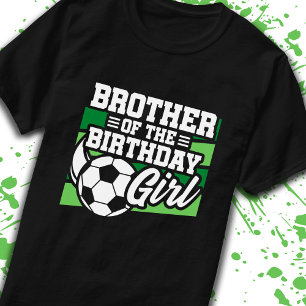 Bruder von Birthday Girl Soccer Geburtstag T-Shirt