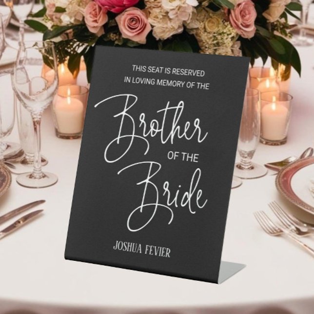 Bruder von Bride Memorial Black Rett Stuhl Hochzei Sockelschild (Von Creator hochgeladen)