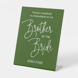 Bruder von Bride Memorial Green Rettetest Hochzeit Sockelschild