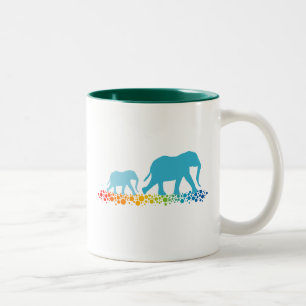 Brüder von Elephant Walking Zweifarbige Tasse
