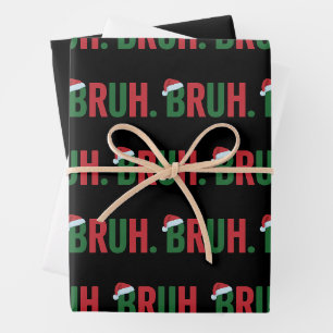 Bruder Weihnachten Cool Meme Trendig Sarkastisch X Geschenkpapier Set
