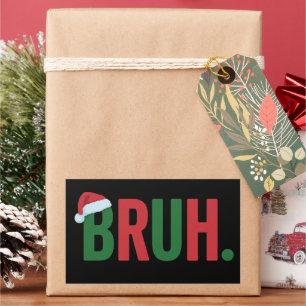 Bruder Weihnachten Cool Meme Trendig Sarkastisch X Rechteckiger Aufkleber