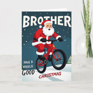 Bruder Wheelie Frohe Weihnachtskarte Karte