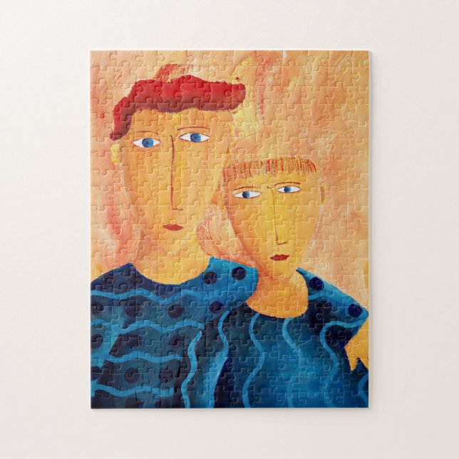 Brüder Zeitgenössische Malerei Kunst Jigsaw Puz (Vertikal)