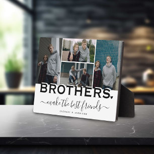 BRÜDER Zitat & Foto Collage Geschenkanzeige Fotoplatte