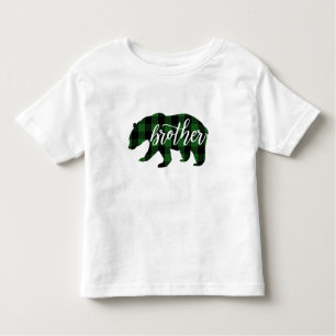 Bruderbär Kariert grün Kleinkind T-shirt